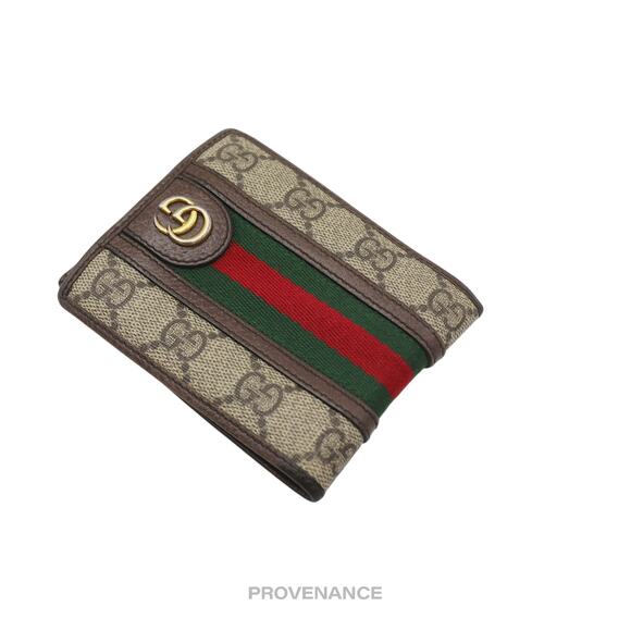 🔴 Gucci Ophidia Bifold Wallet - GG Marmont Supreme Signature Web - Picture 5 of 10